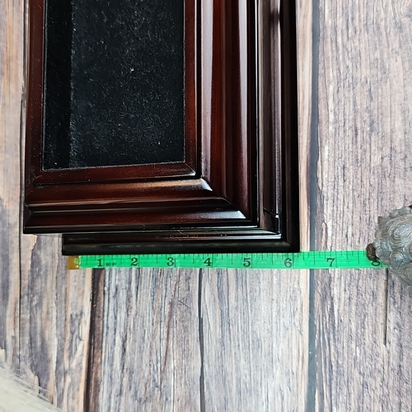 VINTAGE BOMBAY MAHOGANY WOOD VALET ORGANIZER JEWELRY BOX - Picture 15 of 16